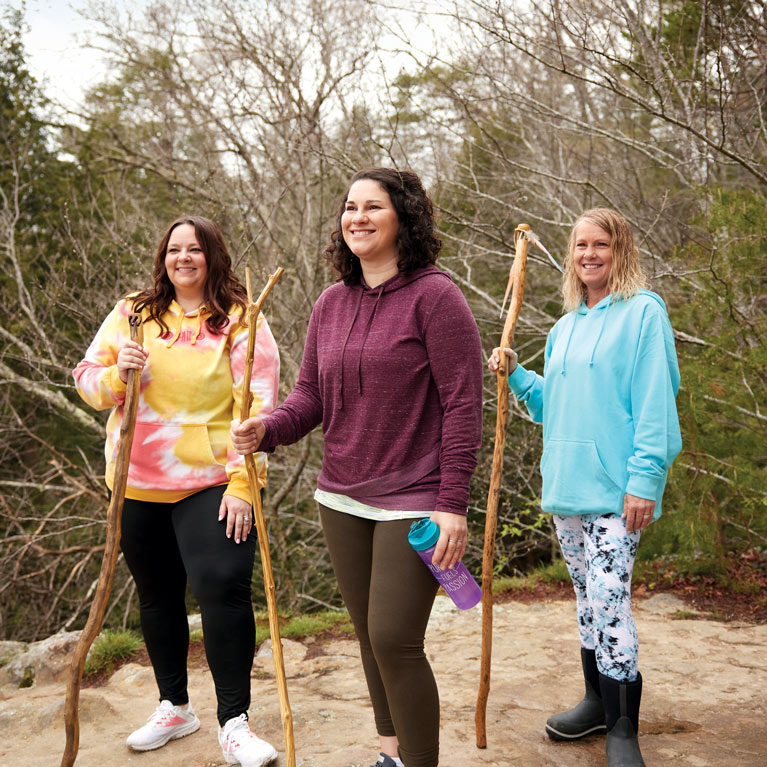 girls on hike