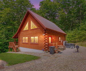 Ridgeside Cabin porch, side