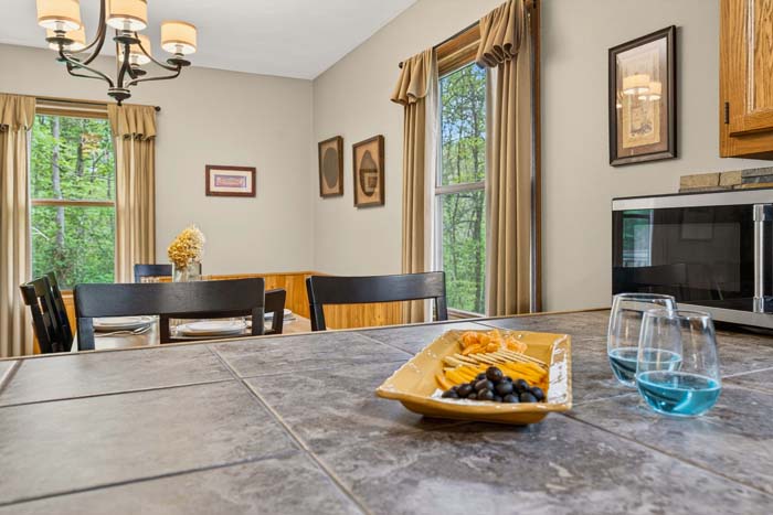 Modern kitchen inside Hocking Hills cabin