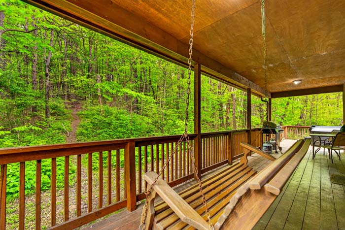 Wooded scenery surrounding Turkey Run Cabin