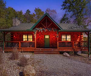 woodridge cabin porch, side