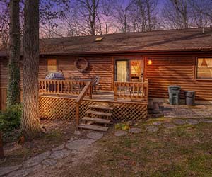 Buckeye Trail Cabin porch, side